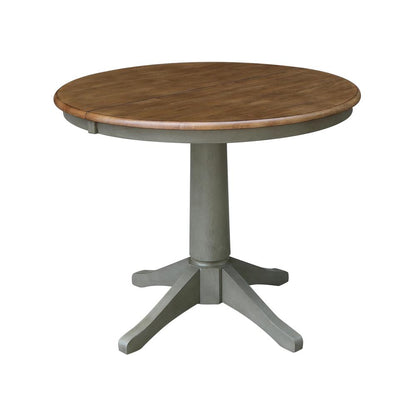 36" Round Extension Dining Table With 4 San Remo Chairs - Set of 5 Pieces