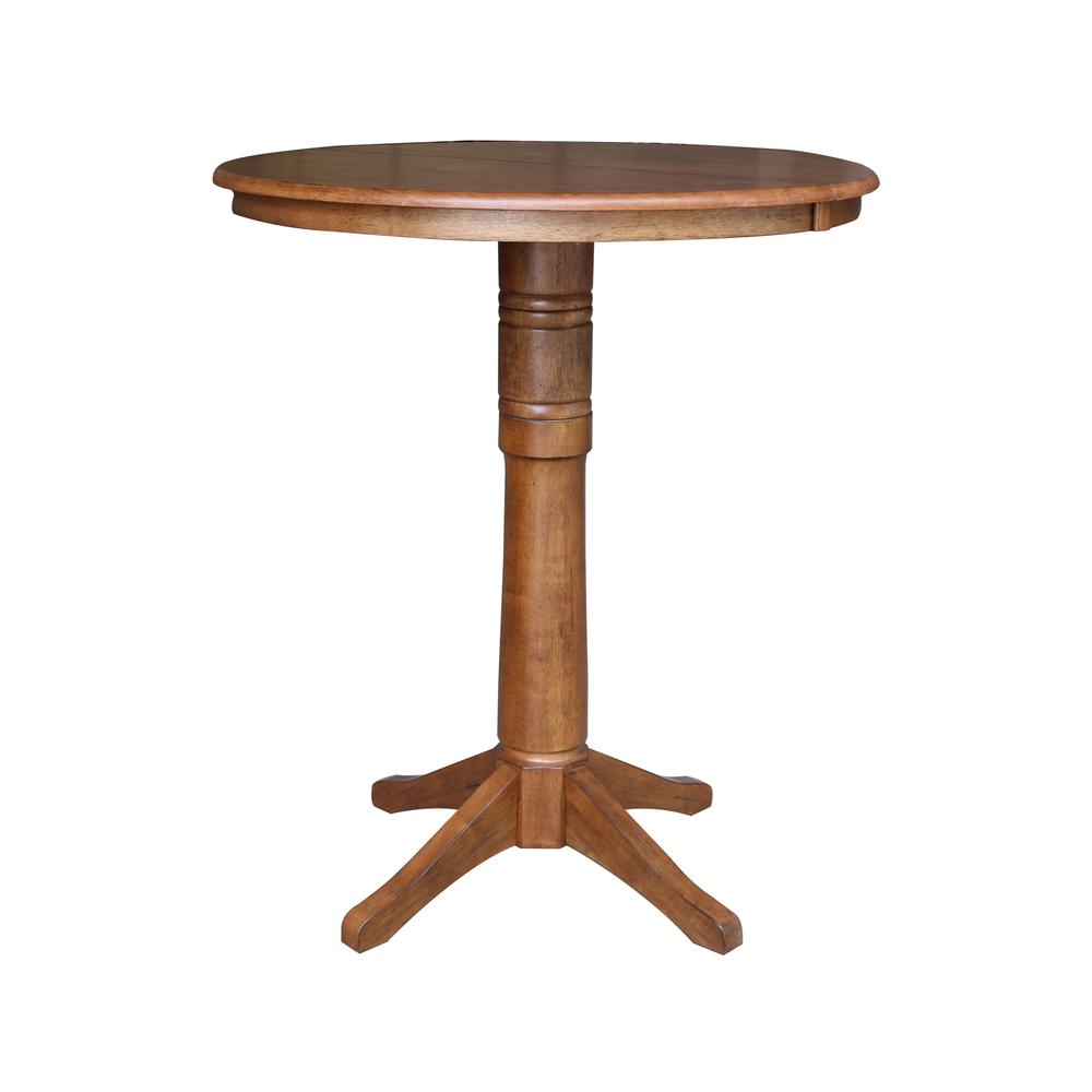 36" Round Top Pedestal Table with 12" Leaf - 42.1" H- 557394