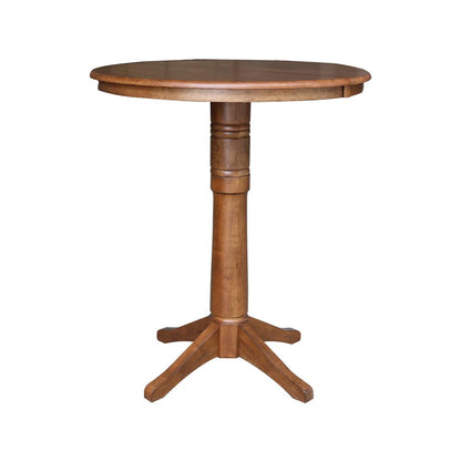 36" Round Top Pedestal Table with 12" Leaf - 42.1" H- 557394