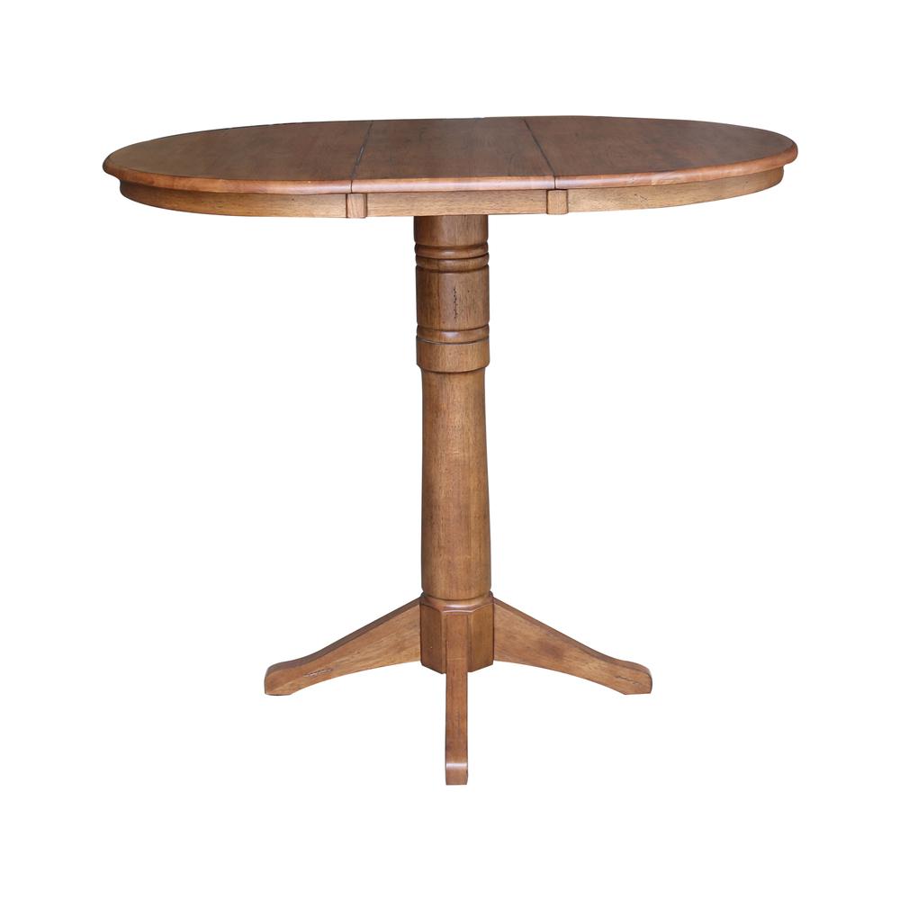 36" Round Top Pedestal Table with 12" Leaf - 42.1" H- 557394