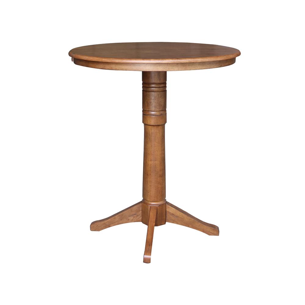 36" Round Top Pedestal Table with 12" Leaf - 42.1" H- 557394