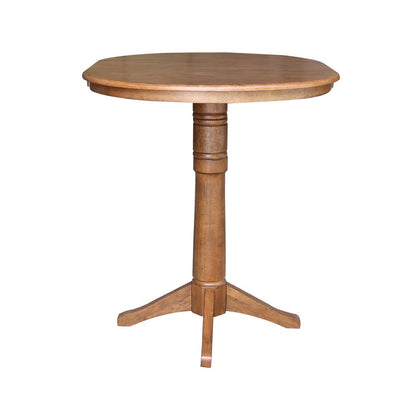 36" Round Top Pedestal Table with 12" Leaf - 42.1" H- 557394