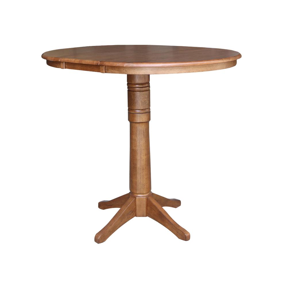 36" Round Top Pedestal Table with 12" Leaf - 42.1" H- 557394