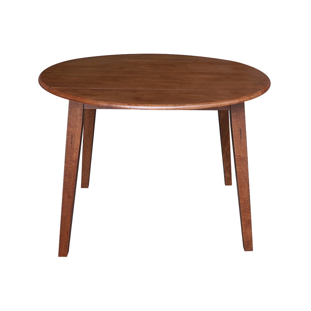 Set of 5 pcs - 42" Round Dual Drop Leaf Table with 4 RTA chairs