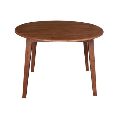 Set of 5 pcs - 42" Round Dual Drop Leaf Table with 4 RTA chairs