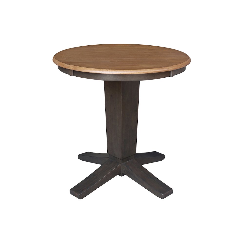 30 in Round Top Pedestal Dining Table with 2 Dining Chairs - 3 Piece Set