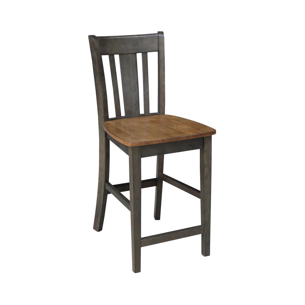 Set of 5 pcs - 36" Round Extension Dining table with 4, San Remo counterheight stools
