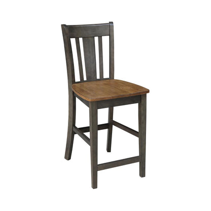 Set of 5 pcs - 36" Round Extension Dining table with 4, San Remo counterheight stools
