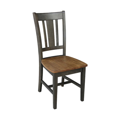 Set of 5 pcs - 36" Square Dual drop leaf dining table with 4 RTA chairs