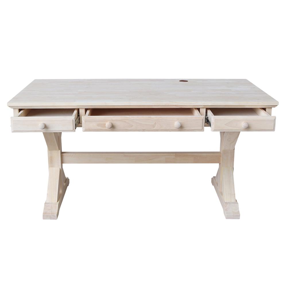 Executive Desk - With Canyon Base, Unfinished