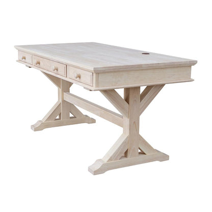 Executive Desk - With Canyon Base, Unfinished