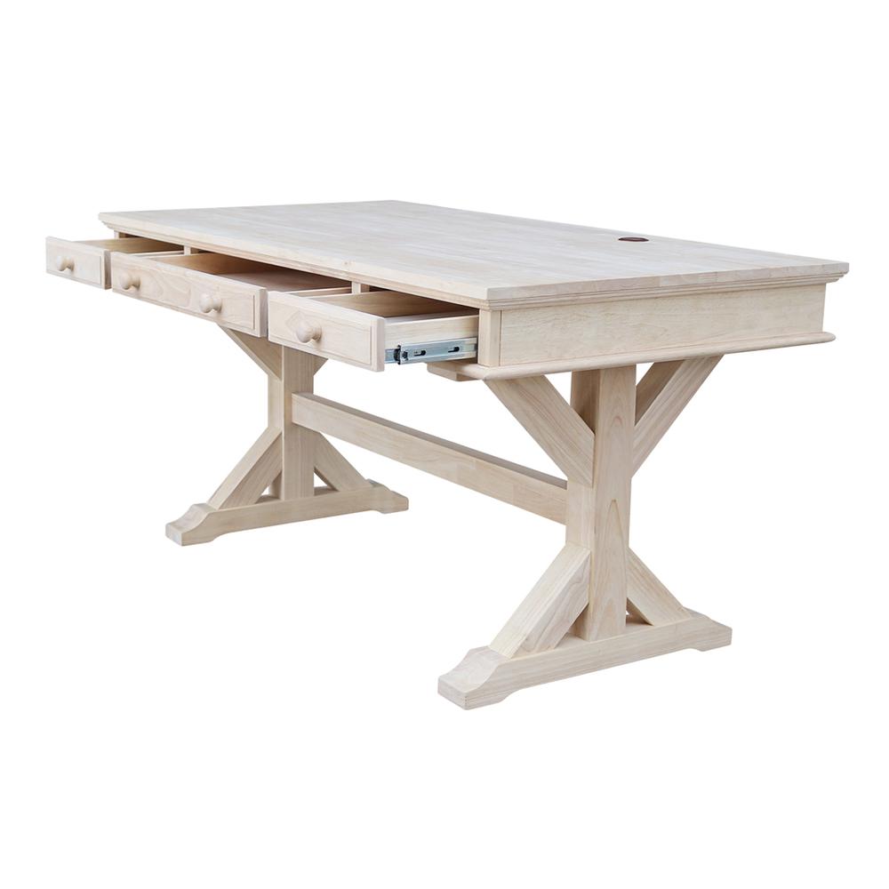 Executive Desk - With Canyon Base, Unfinished
