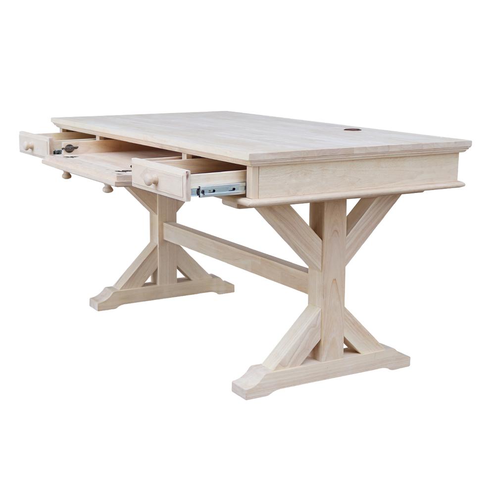 Executive Desk - With Canyon Base, Unfinished
