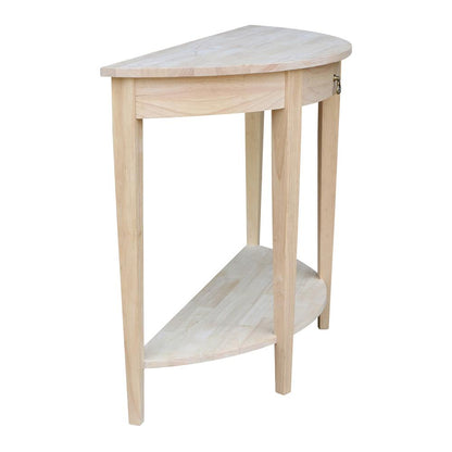 Half Moon Console Table, Unfinished