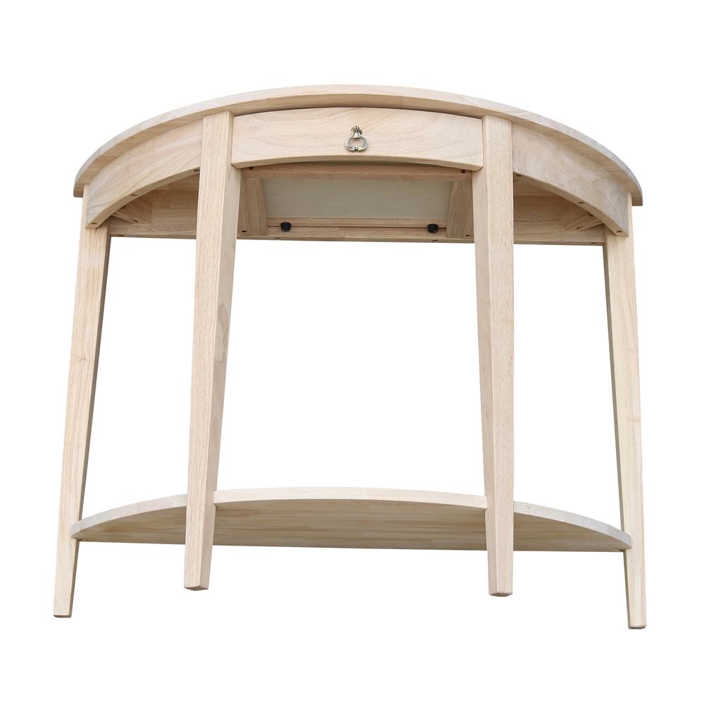 Half Moon Console Table, Unfinished