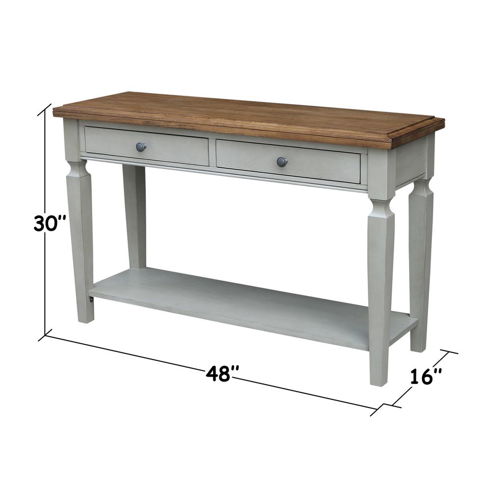 Vista Console/Sofa Table, Hickory/Stone Finish, Hickory/Stone