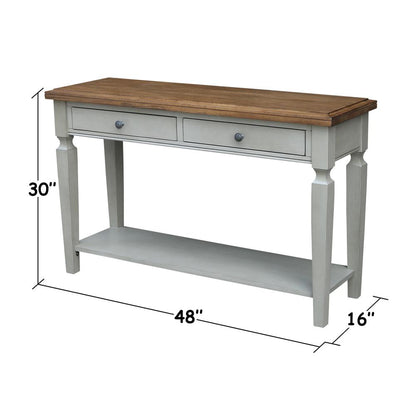Vista Console/Sofa Table, Hickory/Stone Finish, Hickory/Stone