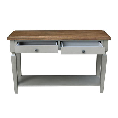 Vista Console/Sofa Table, Hickory/Stone Finish, Hickory/Stone
