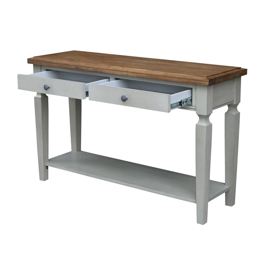 Vista Console/Sofa Table, Hickory/Stone Finish, Hickory/Stone