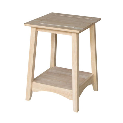 Bombay Tall End Table, Unfinished