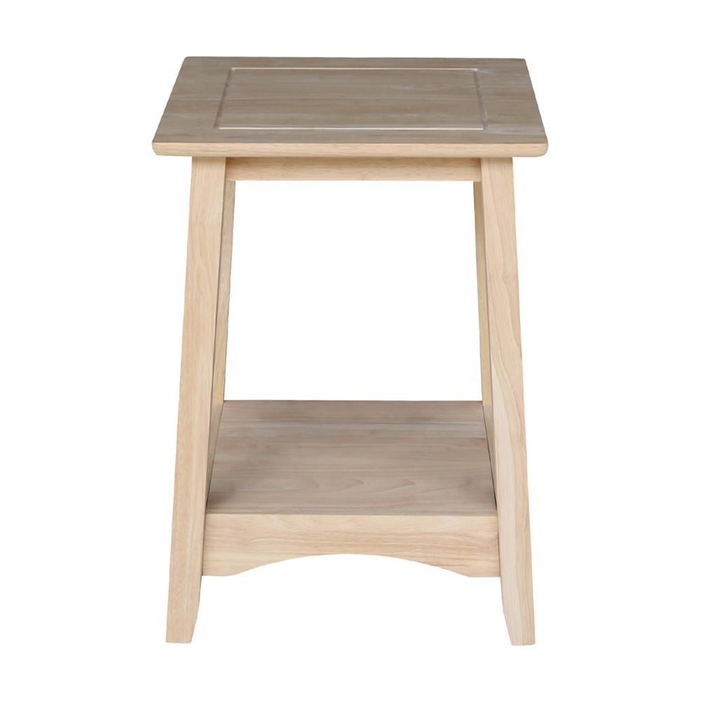 Bombay Tall End Table, Unfinished