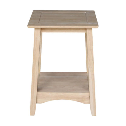 Bombay Tall End Table, Unfinished