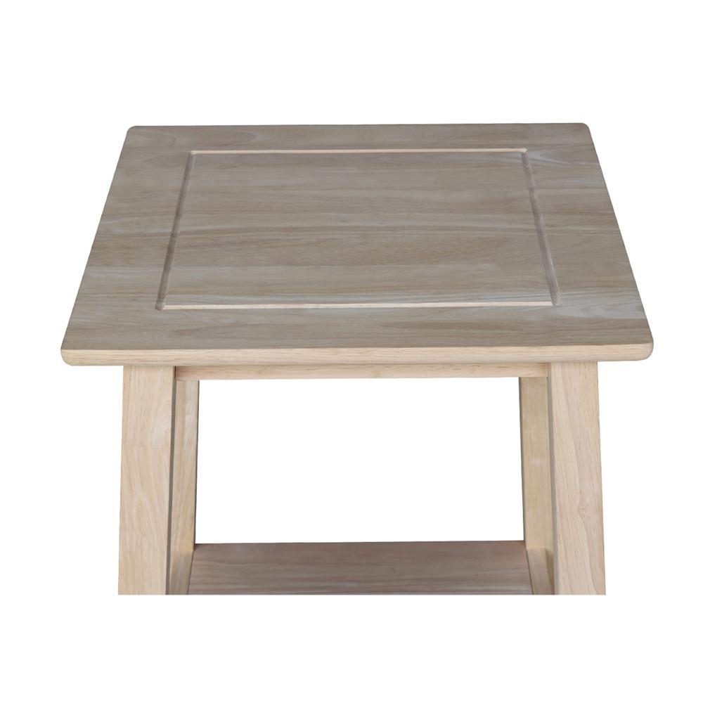 Bombay Tall End Table, Unfinished