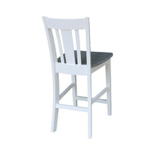 San Remo Counterheight Stool - 24" Seat Height, White/Heather Gray
