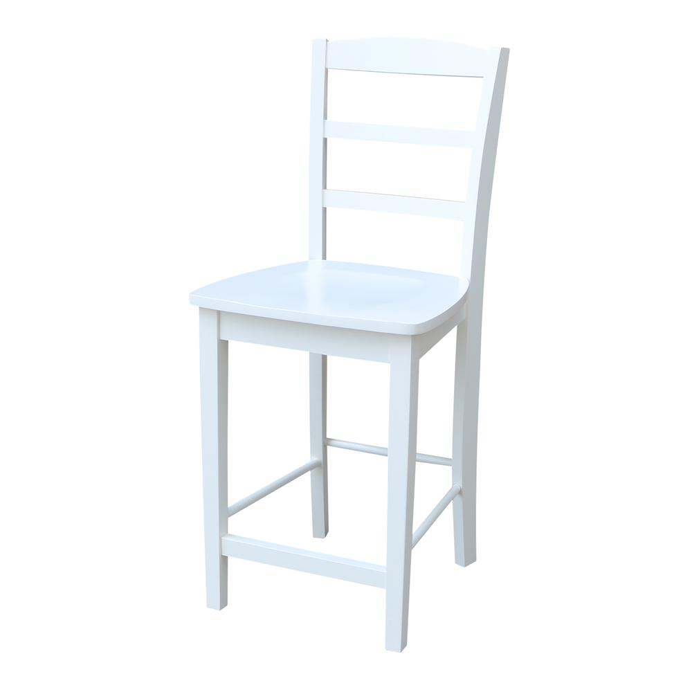 Madrid Counter height Stool - 24" Seat Height, White