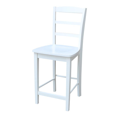 Madrid Counter height Stool - 24" Seat Height, White