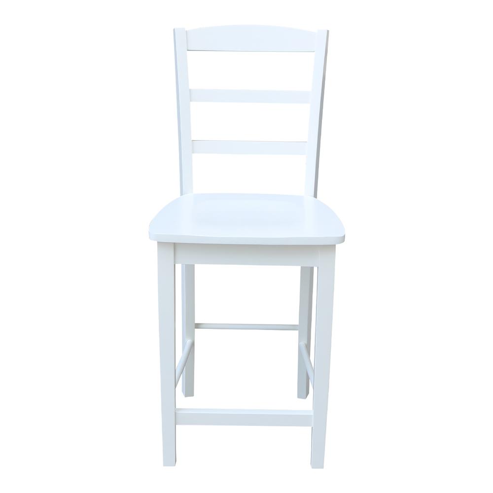 Madrid Counter height Stool - 24" Seat Height, White