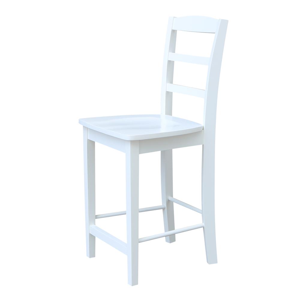 Madrid Counter height Stool - 24" Seat Height, White