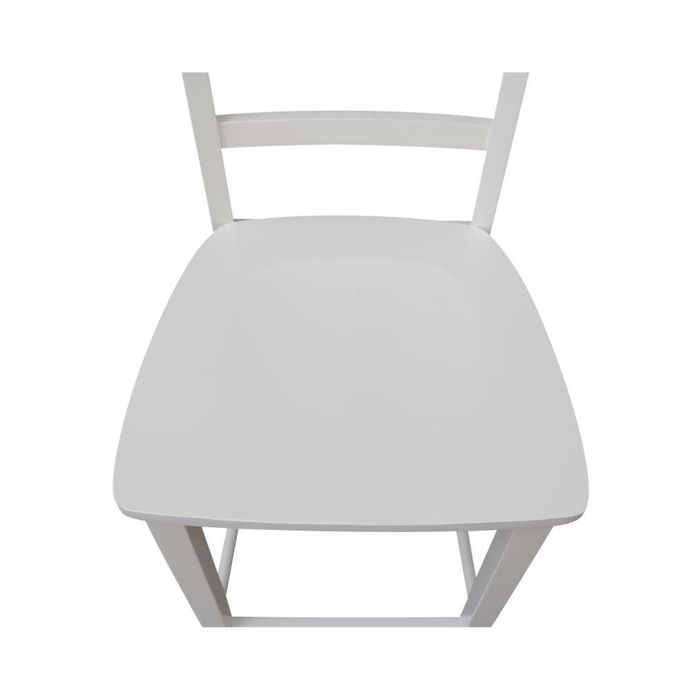 Madrid Counter height Stool - 24" Seat Height, White