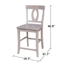 Cosmo Counter height Stool - 24" Seat Height , Washed Gray Taupe