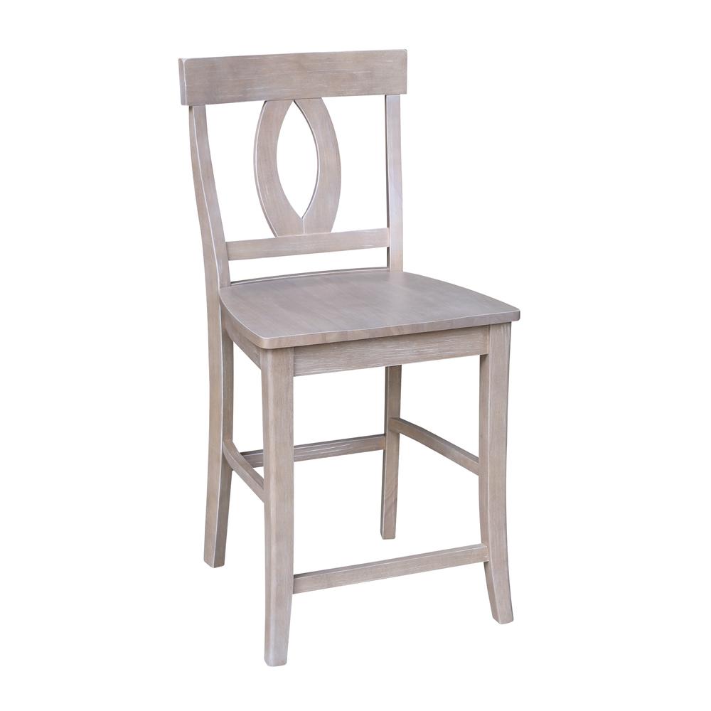 Cosmo Counter height Stool - 24" Seat Height , Washed Gray Taupe