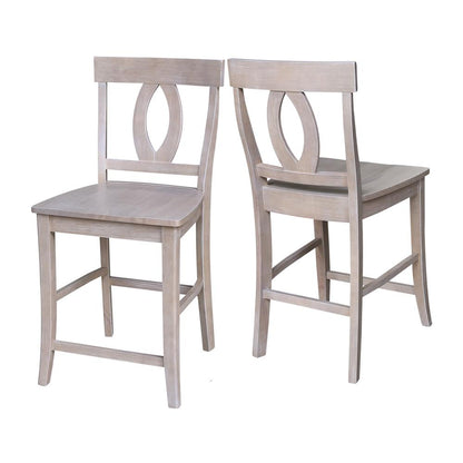 Cosmo Counter height Stool - 24" Seat Height , Washed Gray Taupe