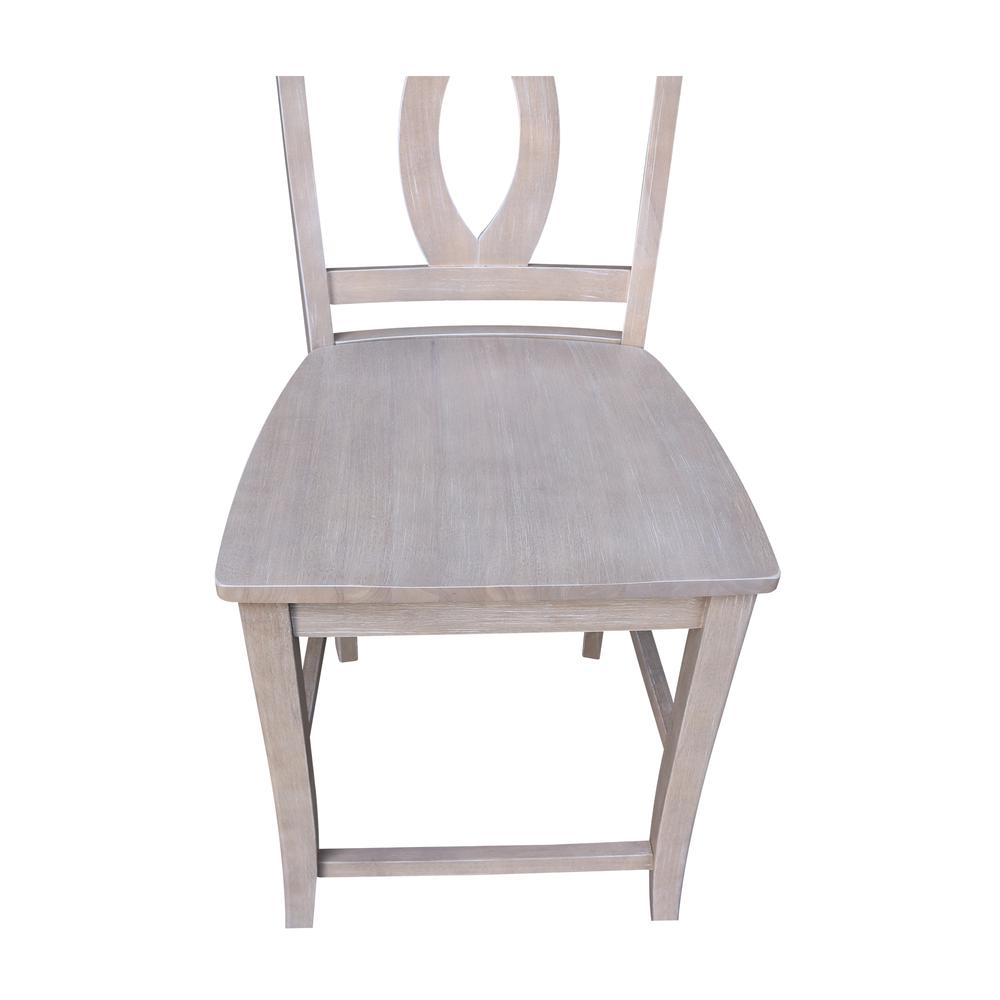 Cosmo Counter height Stool - 24" Seat Height , Washed Gray Taupe