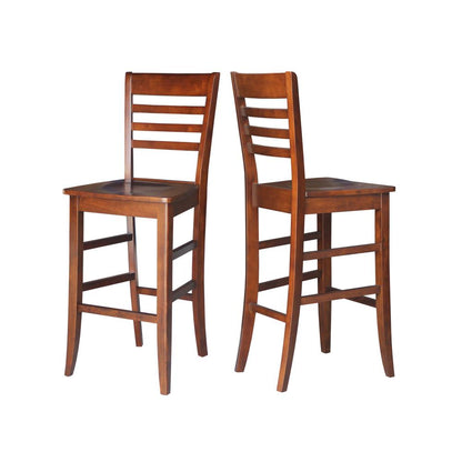 Roma Bar height Stool - 30" Seat Height, Espresso