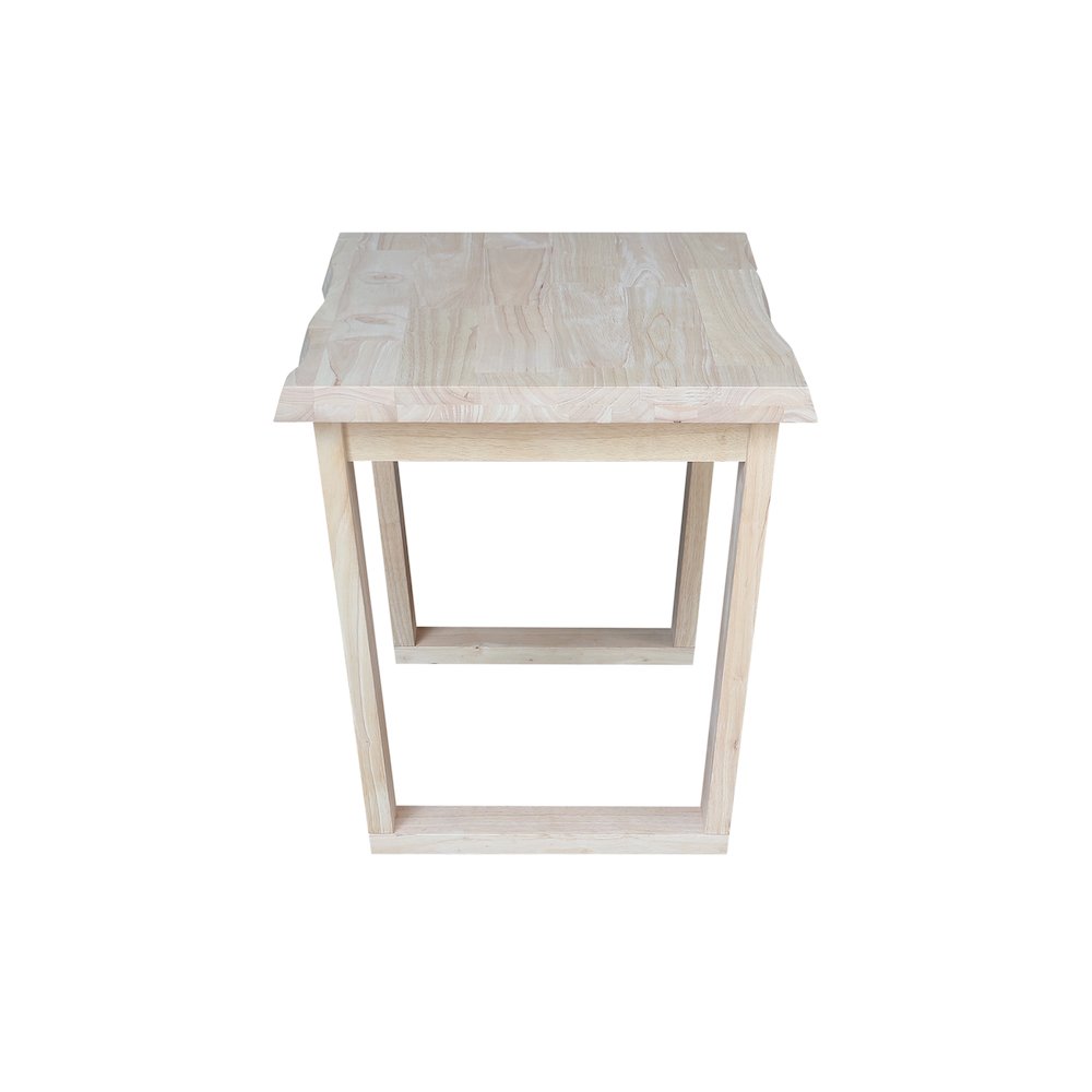 Live Edge Solid Wood End Table, Unfinished