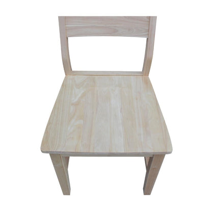 Set of Two Aspen Panel Chairs, Unfinished