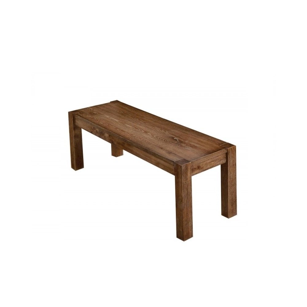 Best Master Furniture Janet 48" Transitional Wood Dining Bench in Driftwood