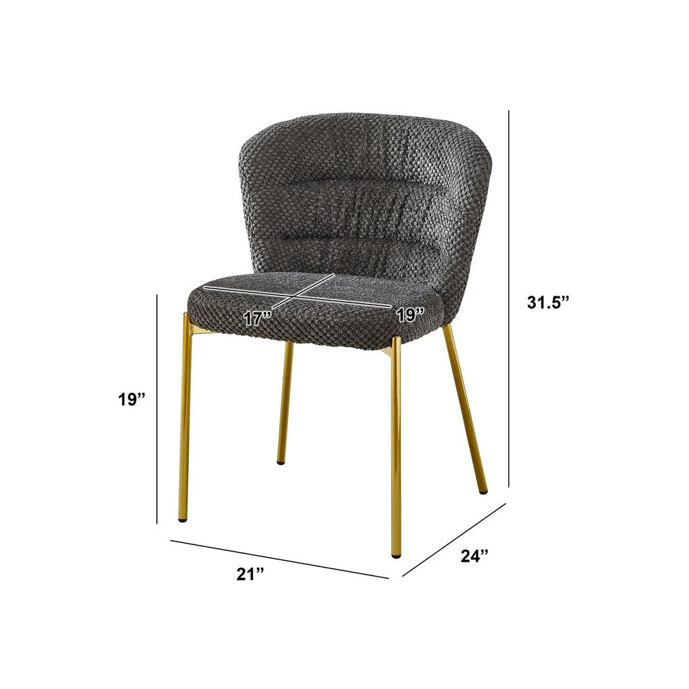 Round Tempered Glass Dining Table With 4 Dark Grey Side Chairs