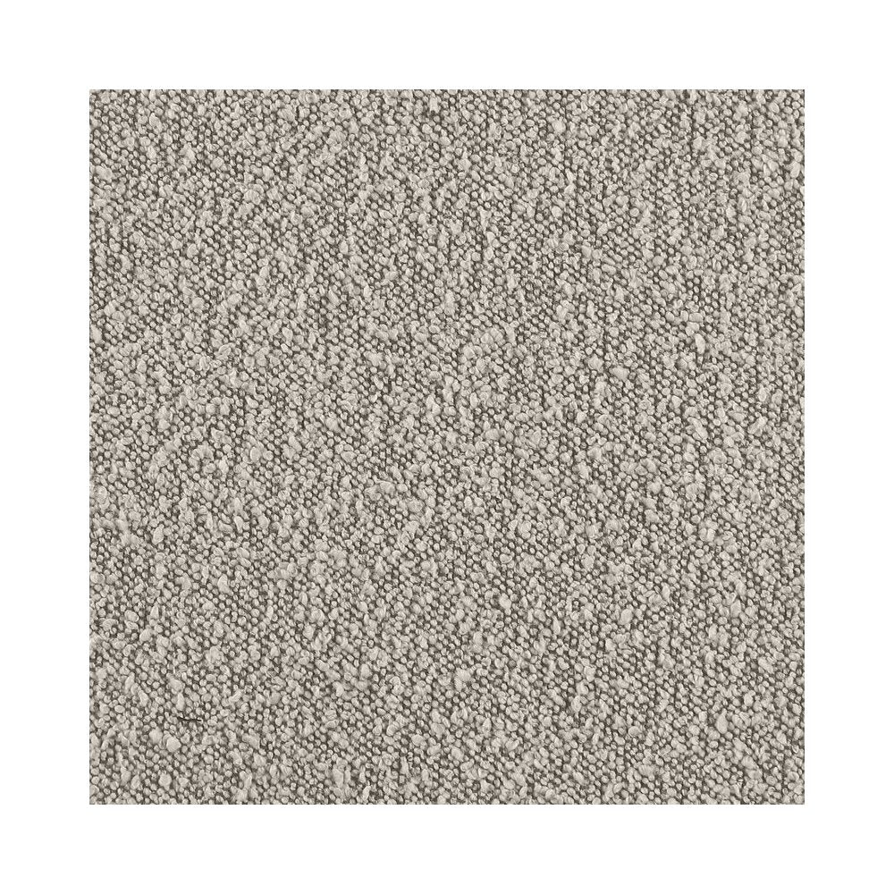 Gray Boucle Fabric With Silver Chrome Base Glam Dining Chairs (Set Of 2)