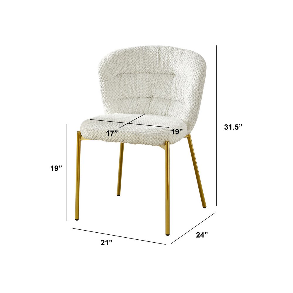 Rectangle Tempered Glass Dining Table With 4 Cream Side Chairs
