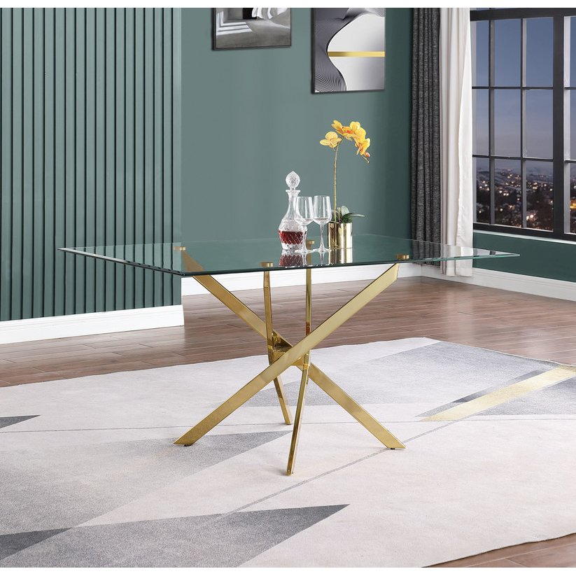 5pc dining Set- Rectangle - table with Dark grey Velvet Chairs