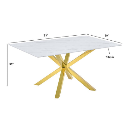 Best Quality Furniture Glass With White Marble Wrap Dining Set And Gray Chairs
