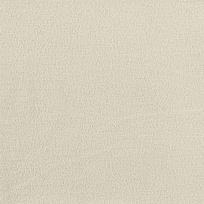 Cream, Teddy Fabric, Pleated Back Side Chair With Silver Base, Set Of Two