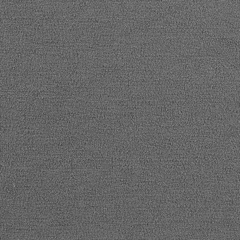 Dark Gray, Teddy Fabric, Pleated Back Side Chair With Silver Base, Set Of Two