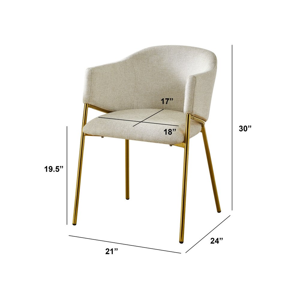 7Pc Rectangle Tempered Glass Dining Table With 6 Beige Side Chairs