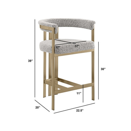 Glam gatsby Rich gray barstools- Set of 1